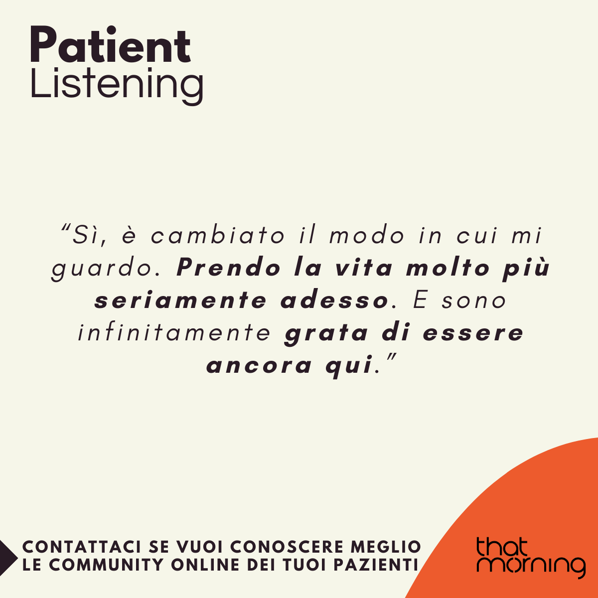 Giornata Mondiale contro il Cancro - Patient Listening (3/5)
